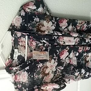 Siren Lily 2X Blue with Pink floral